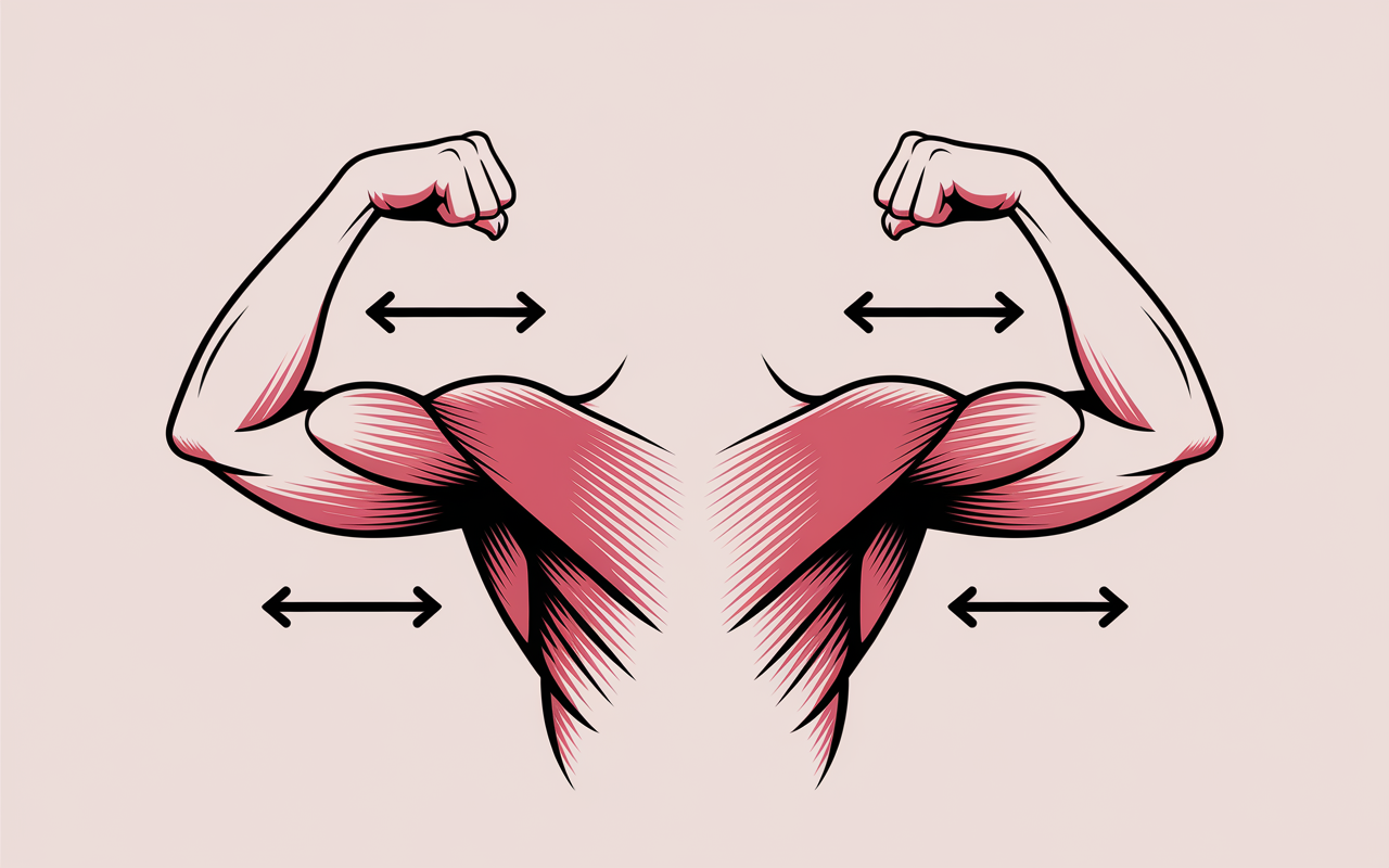 schema anatomie biceps contraction bras
