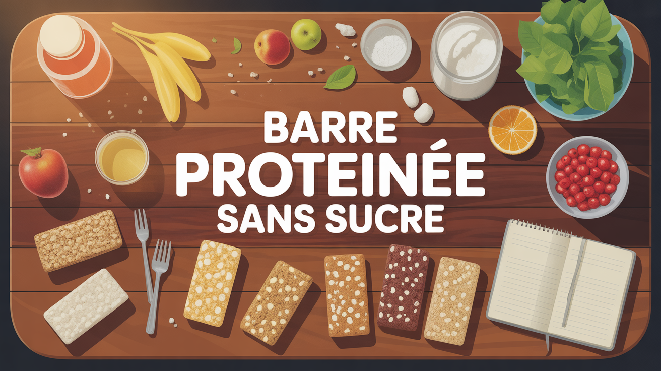 Barres protéinées sans sucre, fruits secs, carnet, titre comparatif