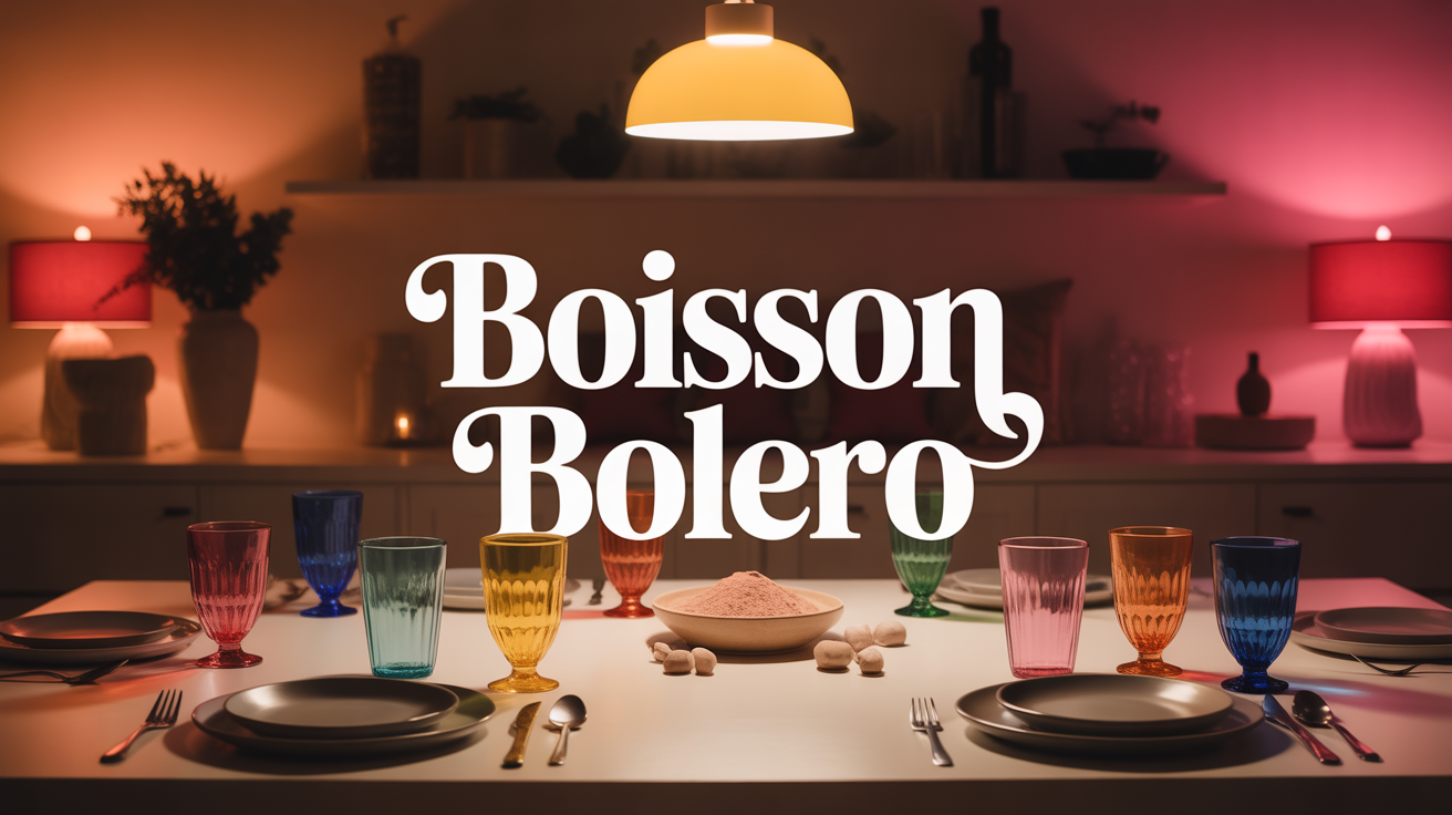 Boisson Bolero scène conviviale table famille sachets