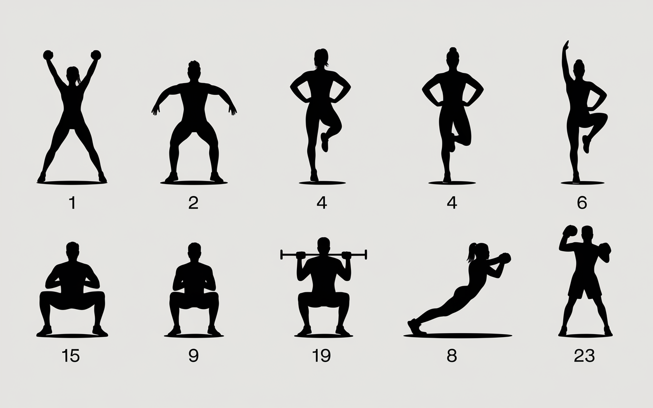 Infographie 8 exercices cardio a la maison sans materiel