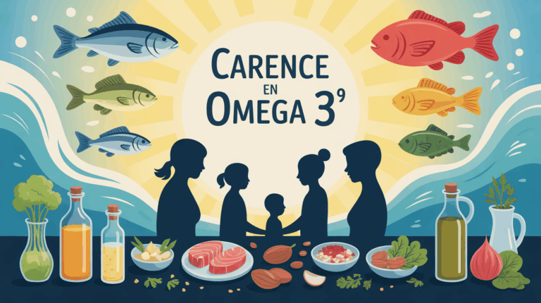 famille à table poissons gras noix huiles carence en oméga 3