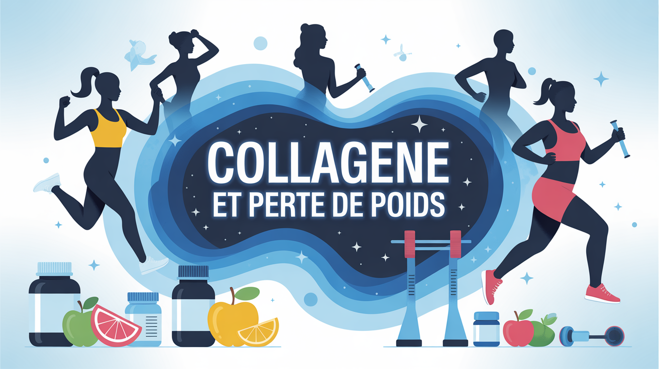 Image dynamique collagene et perte de poids sport silhouettes
