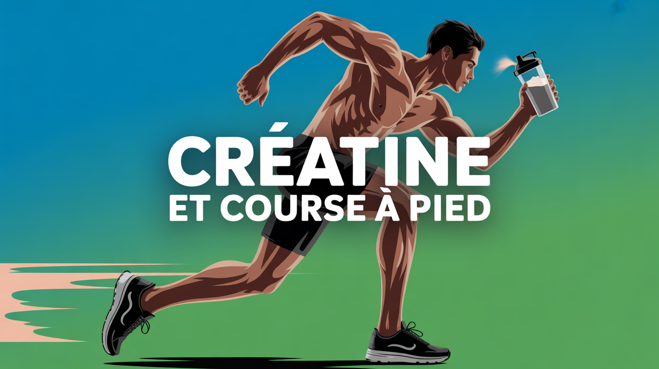 coureur avec creatine sur piste fond dynamique