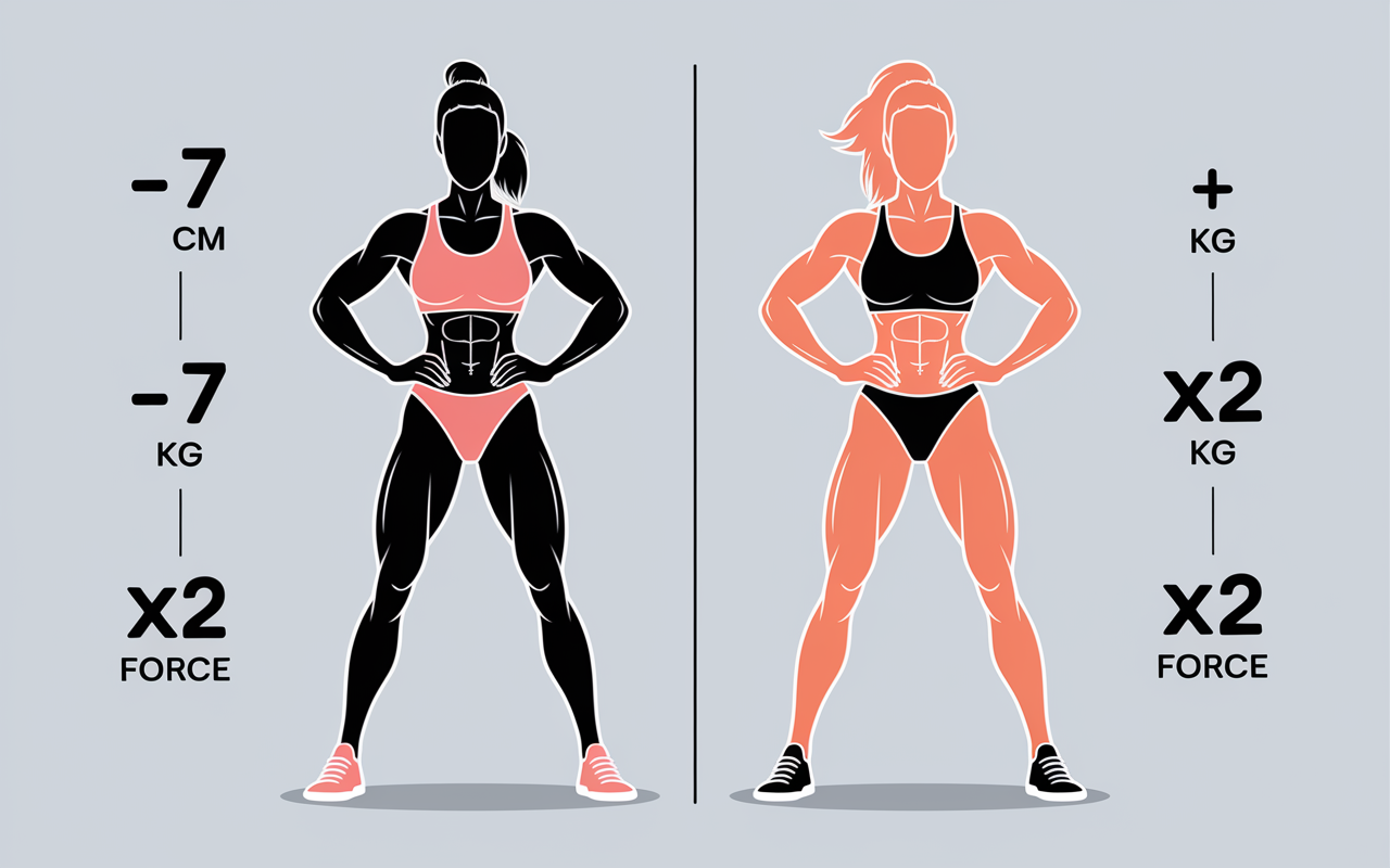 Silhouettes CrossFit femme avant apres chiffres clefs