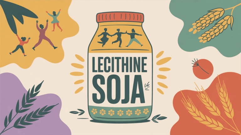 Illustration boite complement alimentaire lecithine de soja