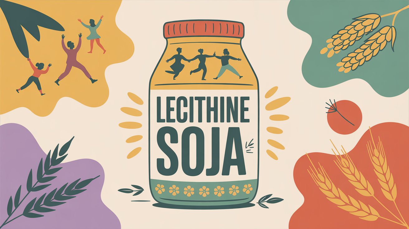 Illustration boite complement alimentaire lecithine de soja