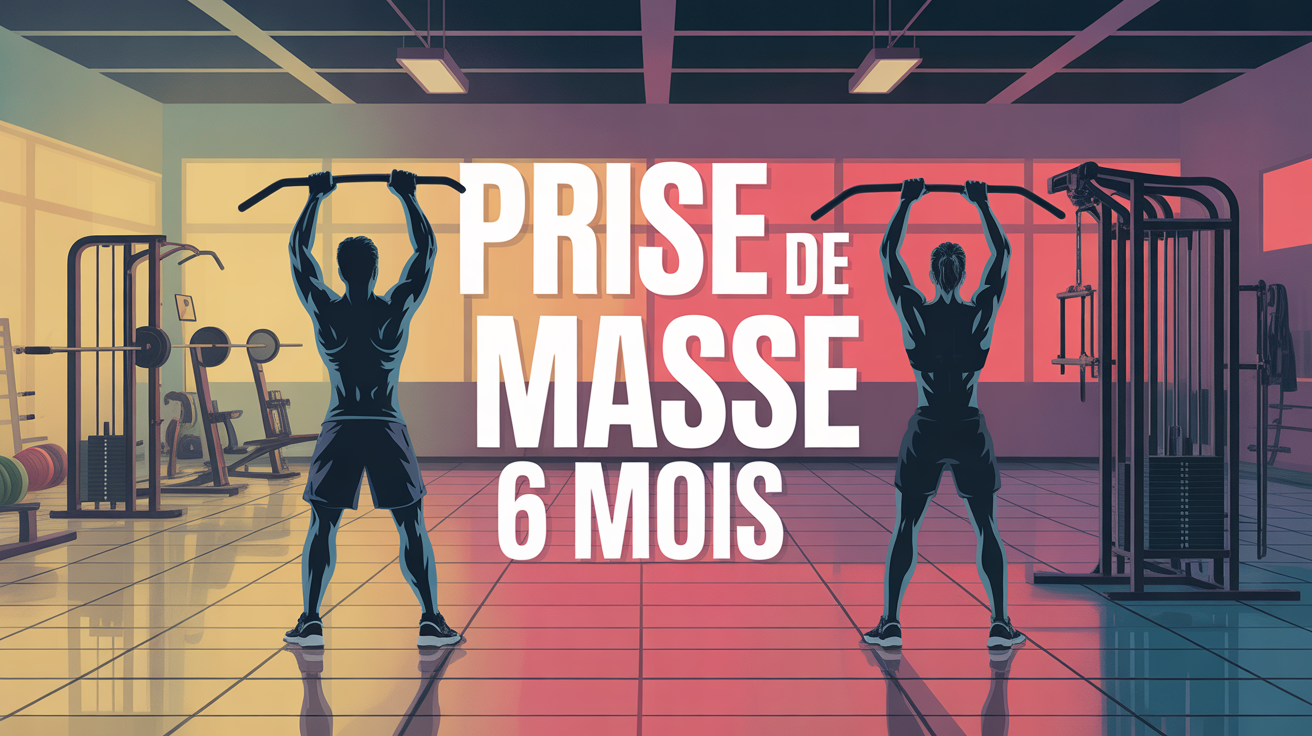 salle musculation prise de masse 6 mois silhouettes