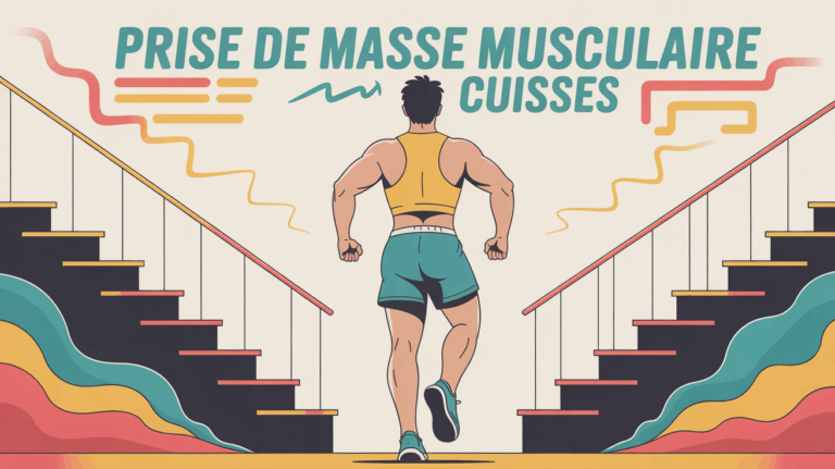 illustration prise de masse musculaire cuisses sportive