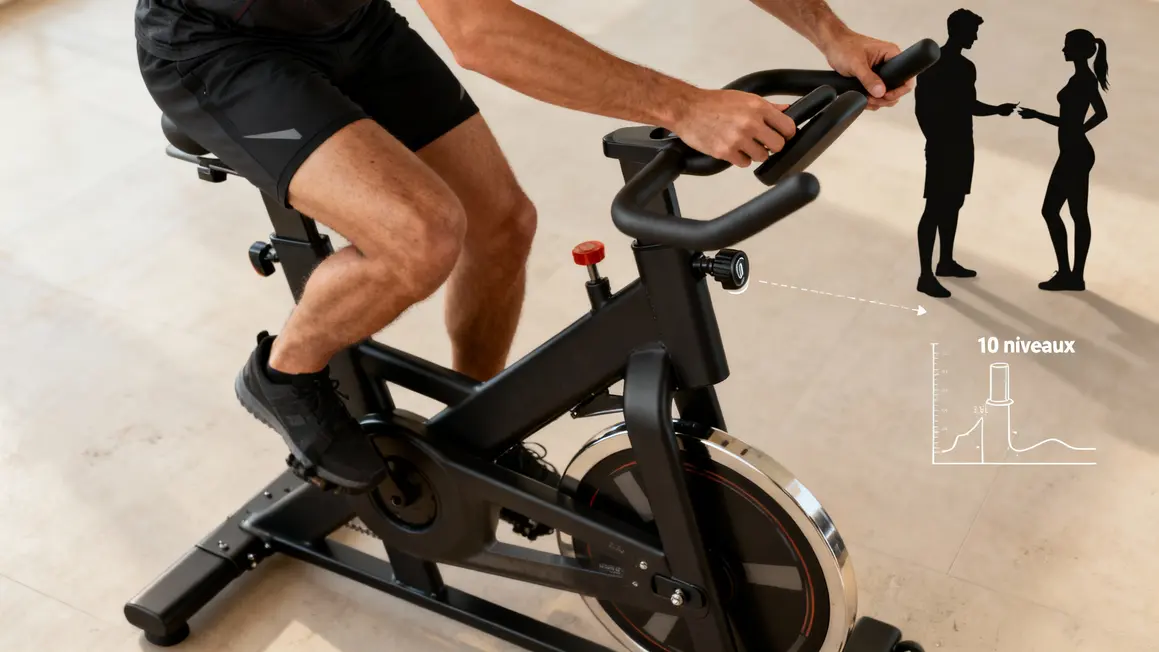 BikeErg dimensions reglages et resistance 10 niveaux