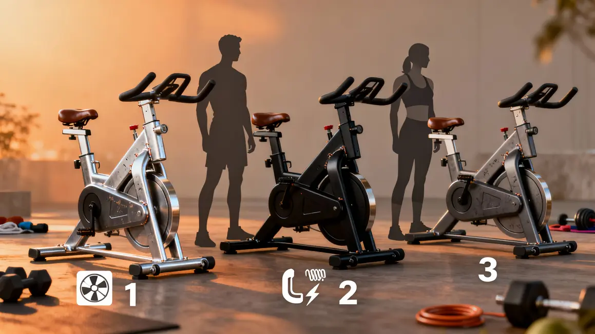 Comparatif trois erg bikes cardio resistance