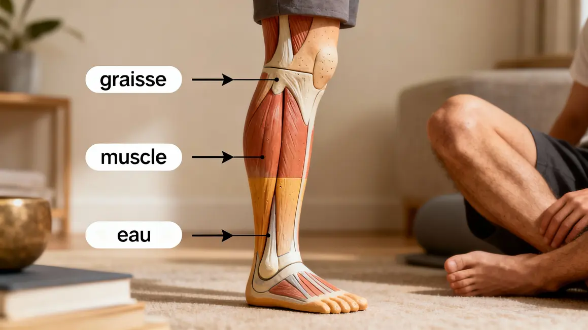 coupe jambes graisse muscle retention eau