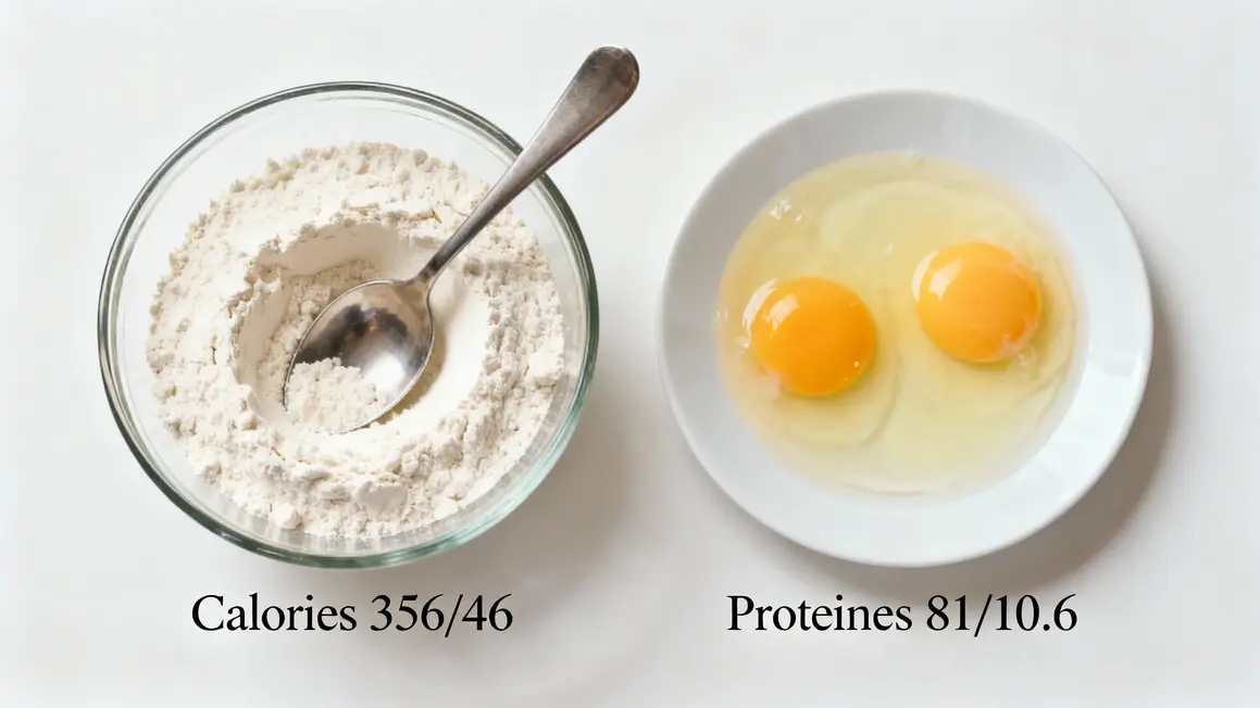 Comparatif tableau blanc d'œuf en poudre et frais