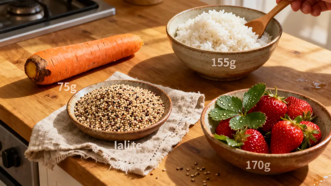 portions aliments faibles FODMAP tableau chiffres