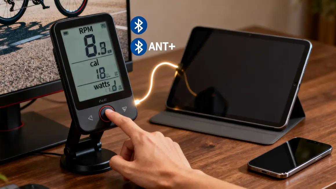 Moniteur digital BikeErg connectivite Bluetooth ANT