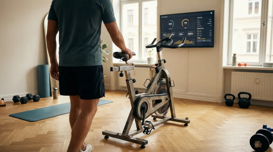 Velo stationnaire robuste lumineux BikeErg