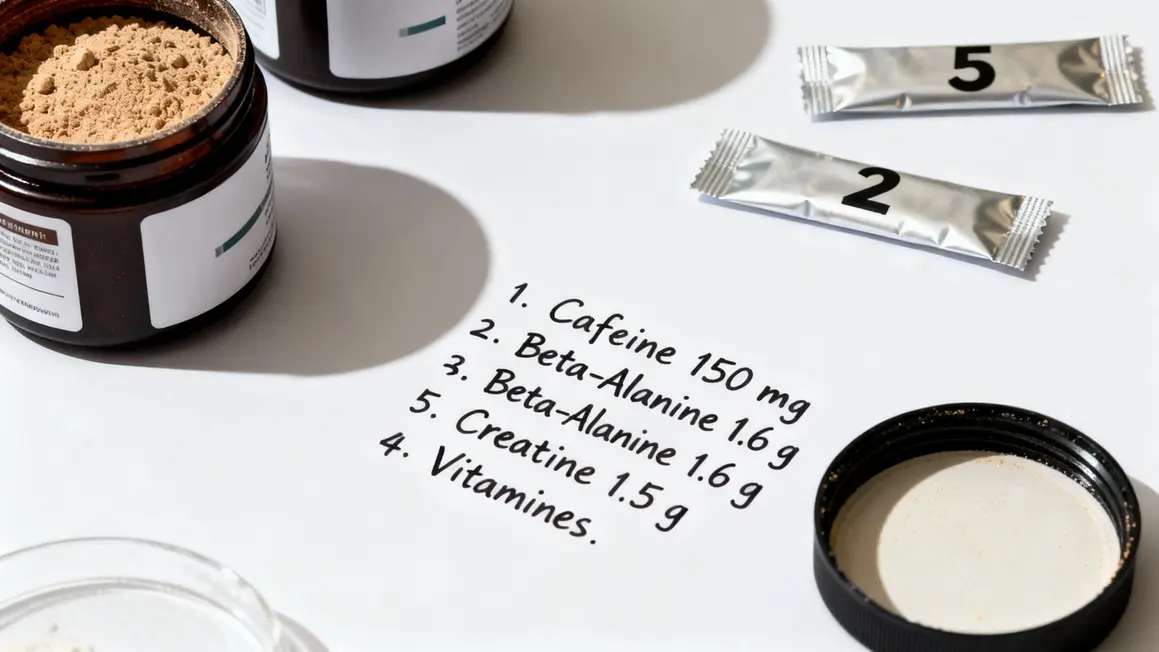 Ingrédients C4 Pre Workout tableau visuel