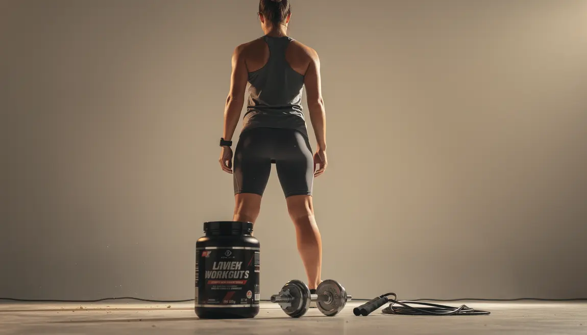 Silhouette sportive avec bouteille de C4 Pre Workout