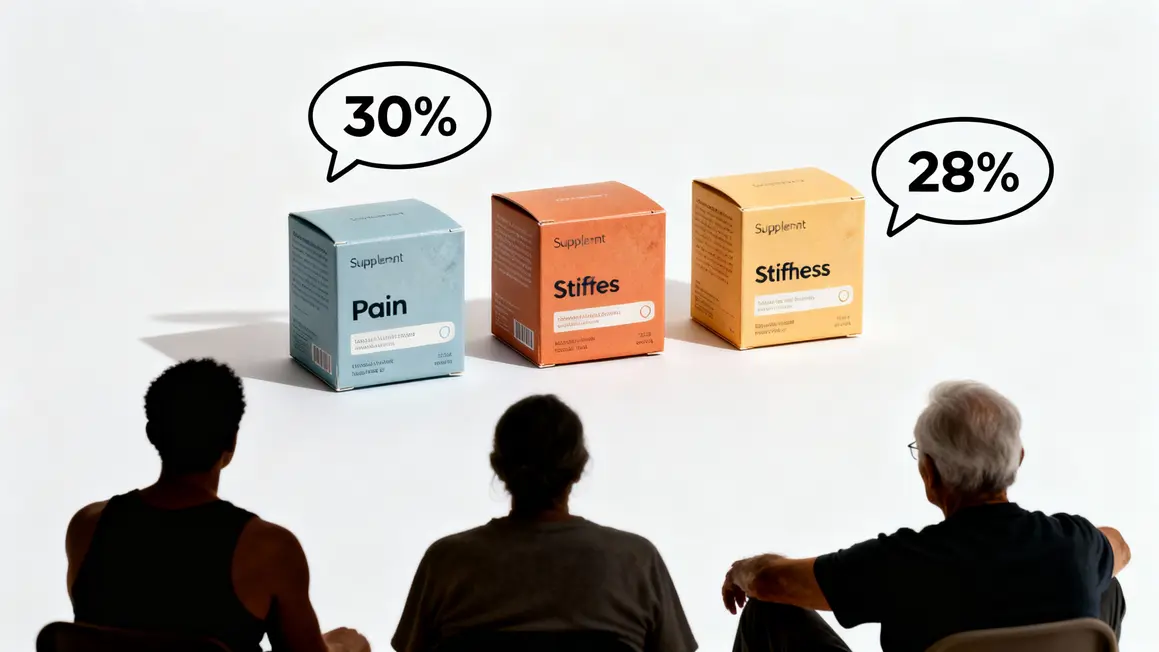 tableau efficacité chondroïtine glucosamine MSM douleurs raideur