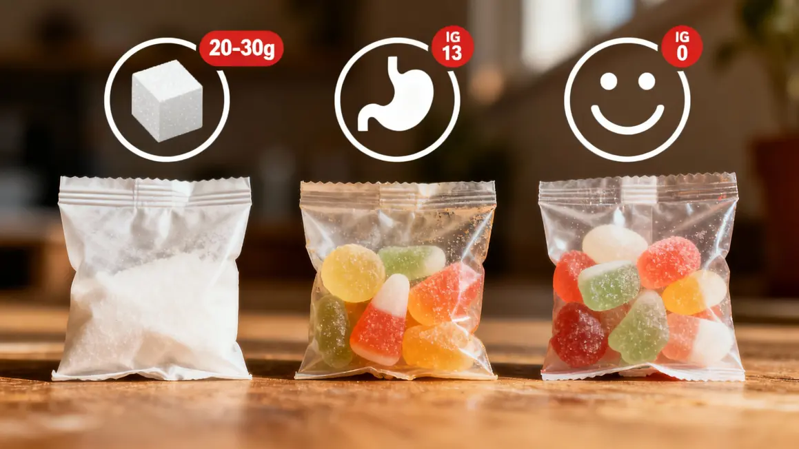 Sachets bonbons sans sucre IG digestif et calories