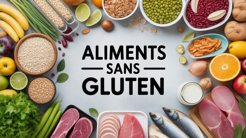 Table remplie d’aliments pour savoir quel sont les aliment sans gluten