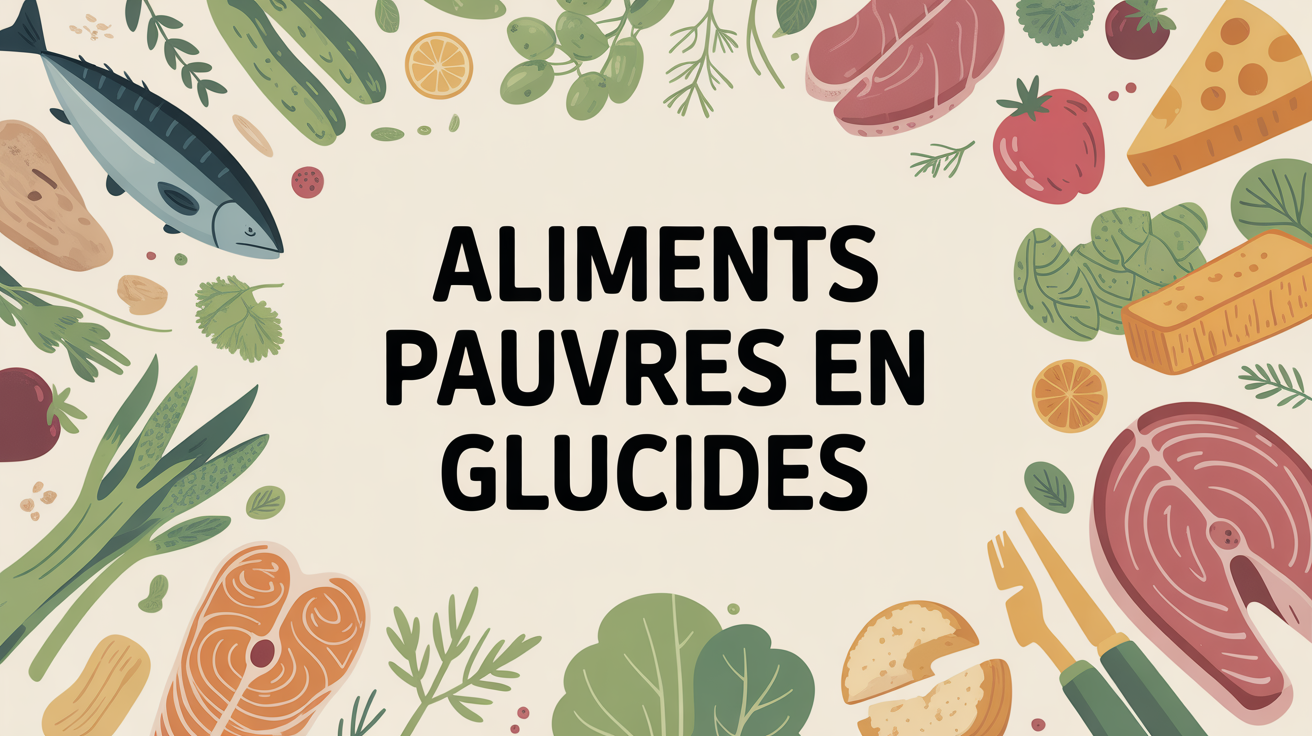 assiette aliments pauvre en glucide variés