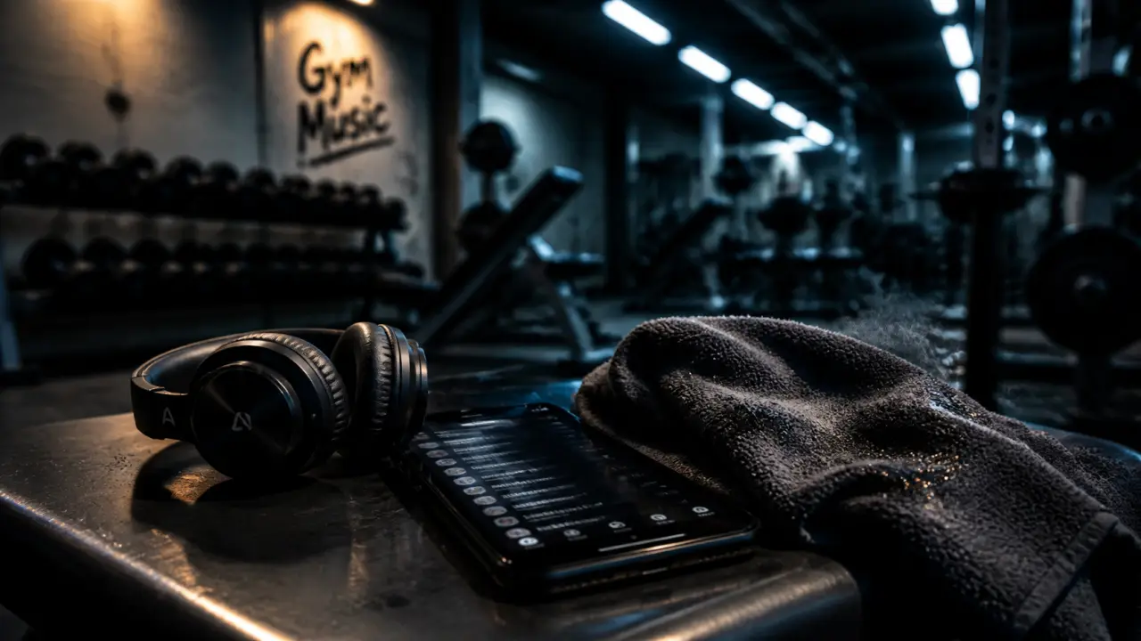 Musique de salle de sport : écouteurs et smartphone en salle de sport pour cardio, HIIT et musculation