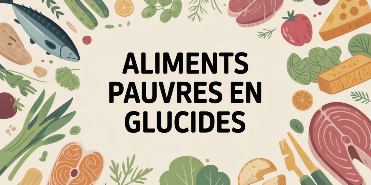 assiette aliments pauvre en glucide variés