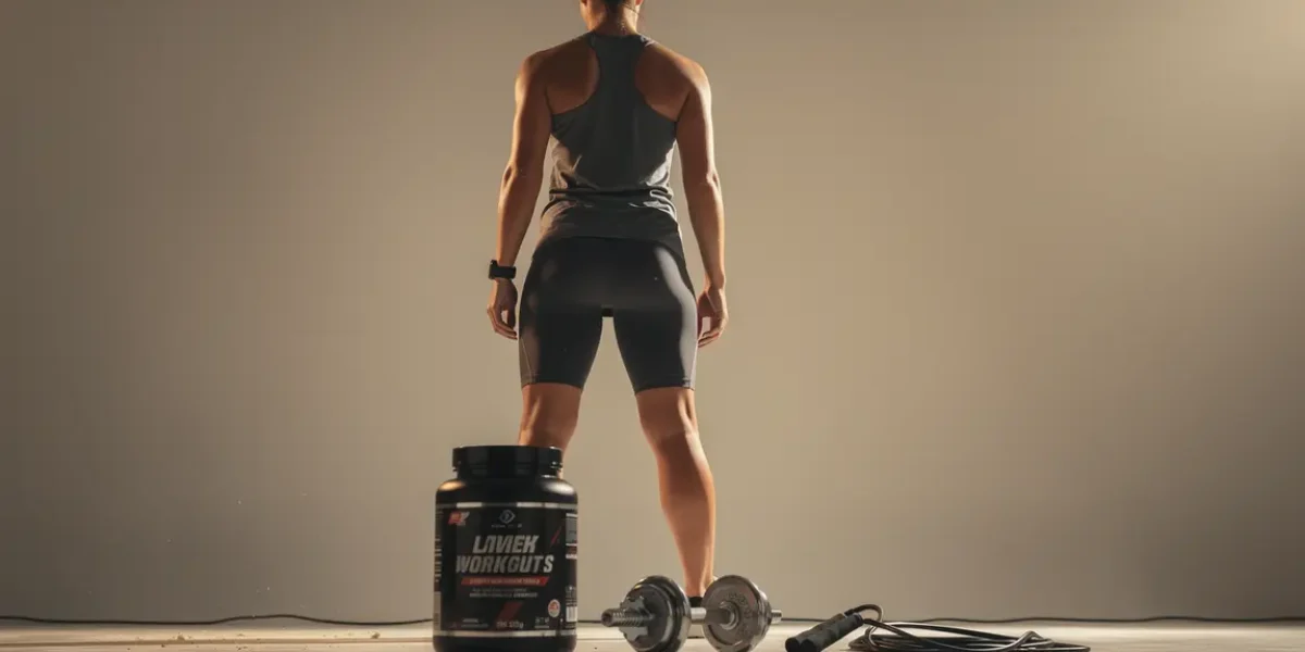Silhouette sportive avec bouteille de C4 Pre Workout