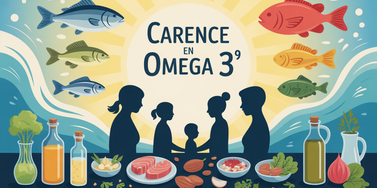 famille à table poissons gras noix huiles carence en oméga 3