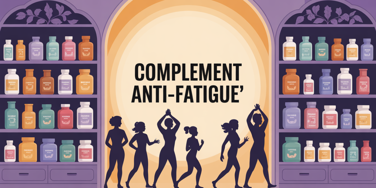 Scene de selection de complement alimentaire anti fatigue