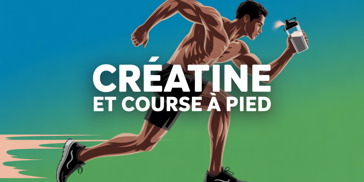coureur avec creatine sur piste fond dynamique