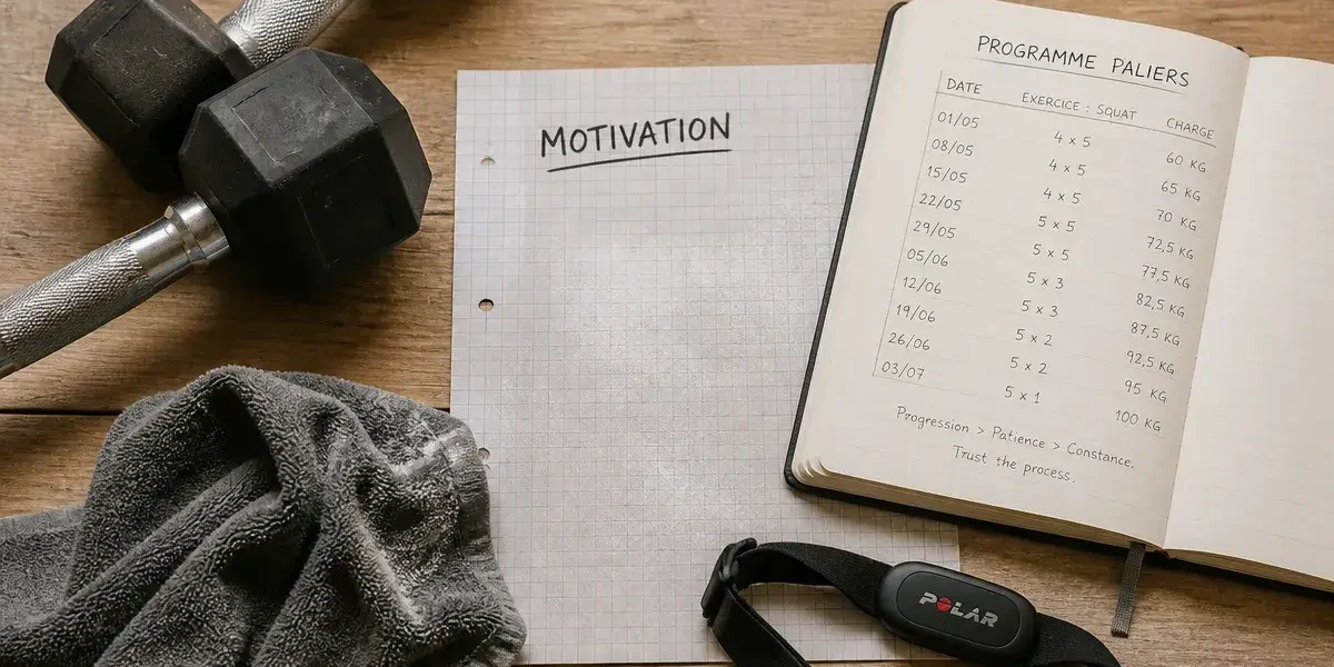 Motivation musculation : carnet et programme d’entraînement