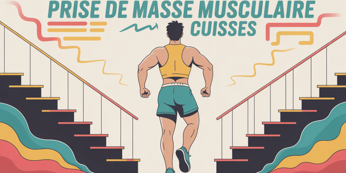 illustration prise de masse musculaire cuisses sportive