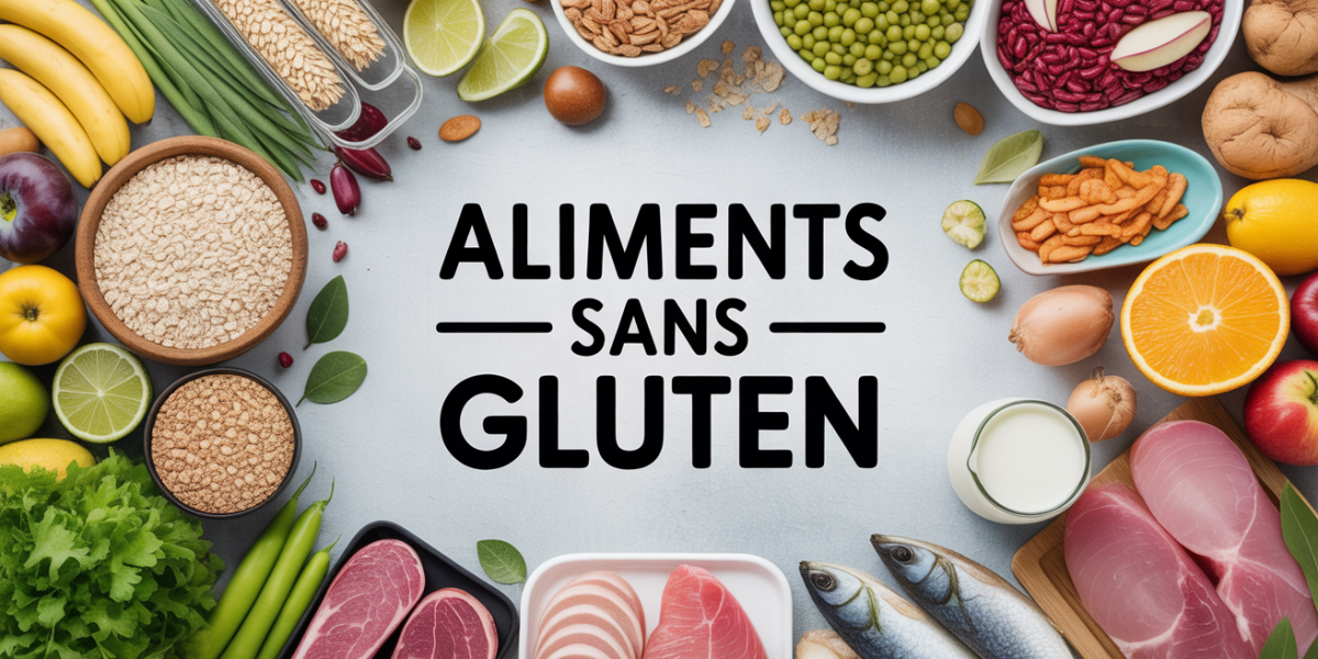 Table remplie d’aliments pour savoir quel sont les aliment sans gluten