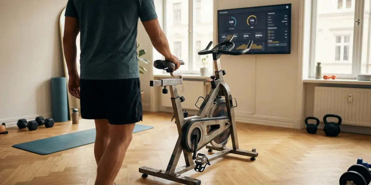Velo stationnaire robuste lumineux BikeErg