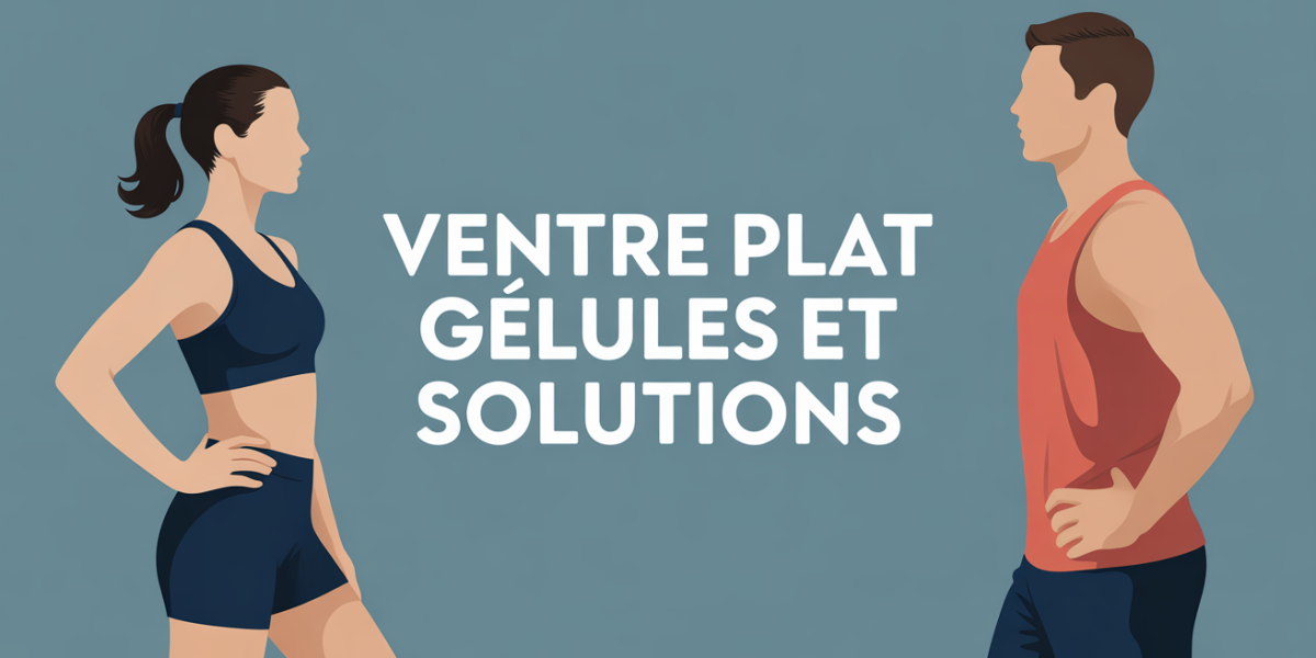 Silhouette homme femme sport gélules ventre plat